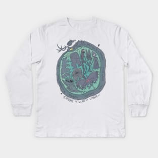 West Virginia Cryptids : Explore the Weird and Wonderful Kids Long Sleeve T-Shirt